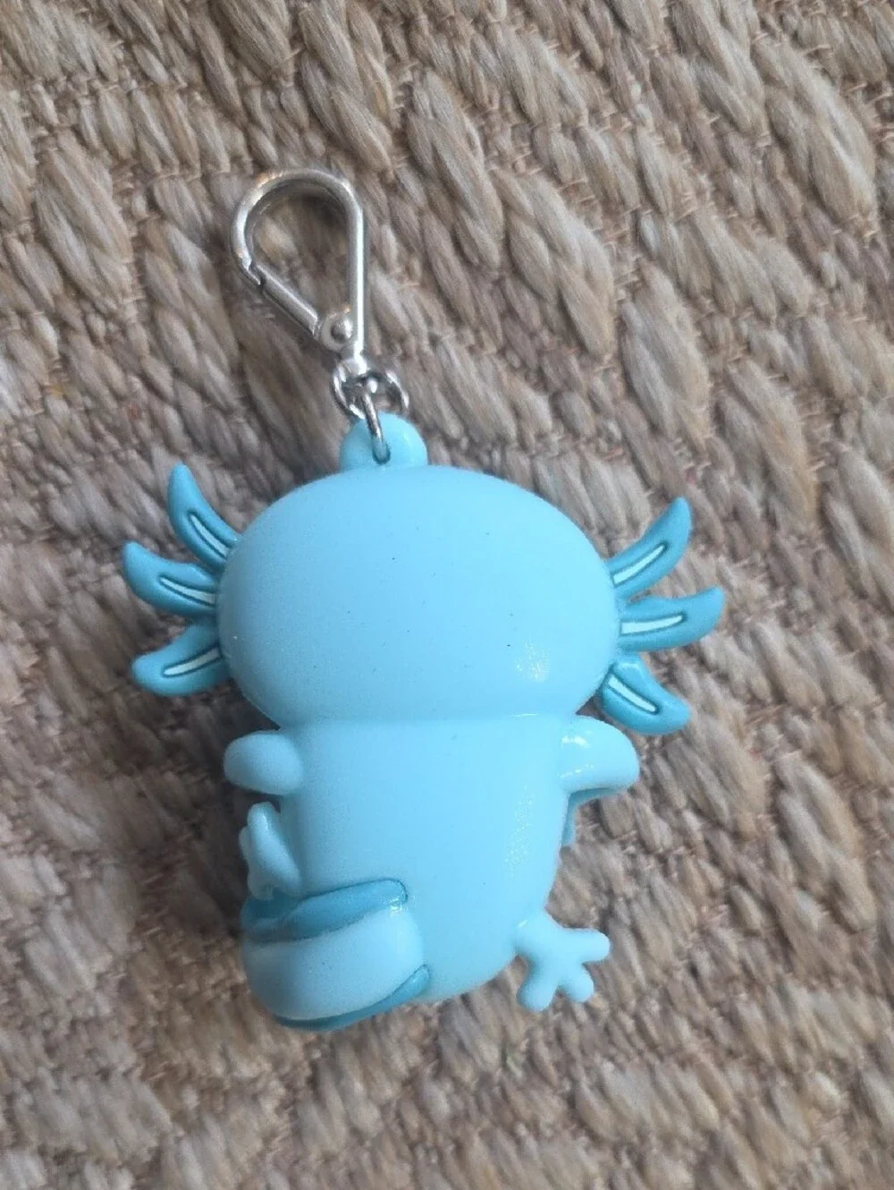 Kids Hand Sanitizer Holder Keychain – Blue Axolotl Design